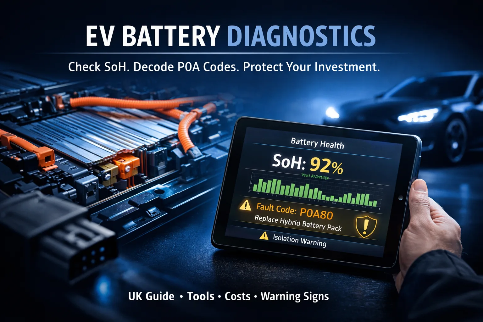 EV Battery Diagnostics: How to Check Health, Fault Codes & What to Watch For
