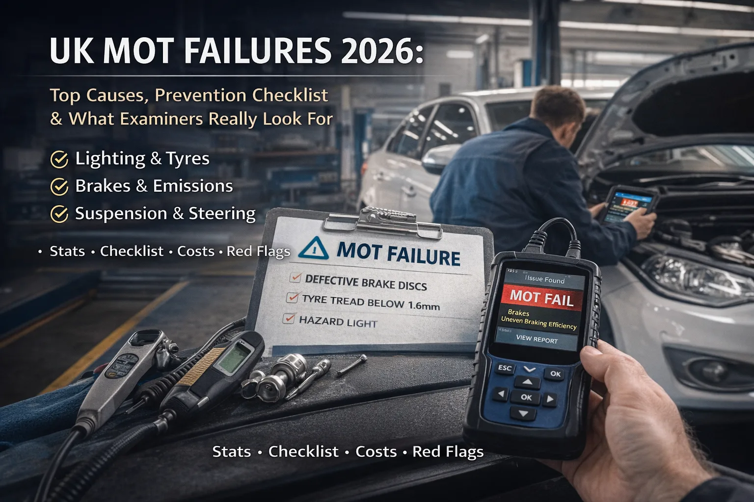 UK MOT Failures 2026: Top Causes, Prevention Checklist & What Examiners Really Look For